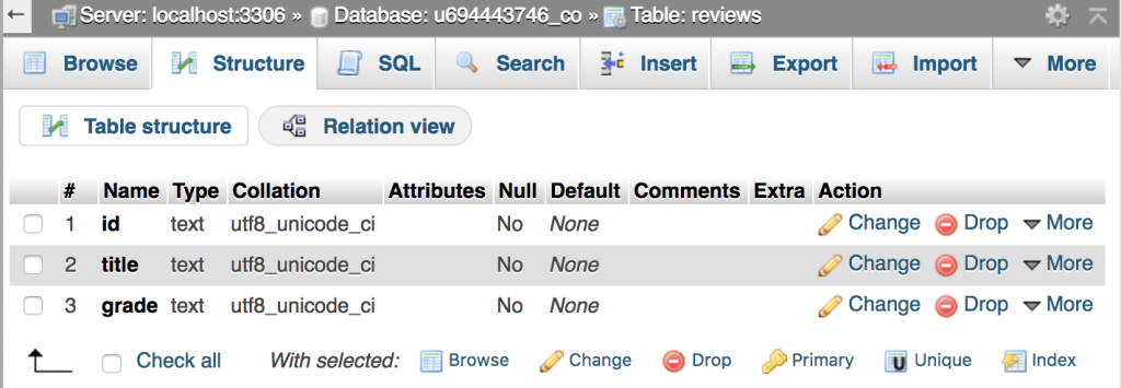 \"Database